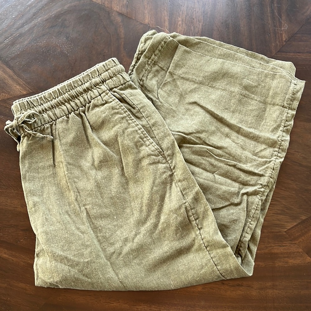 Wide leg cropped pant